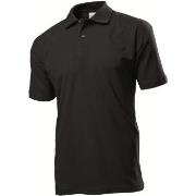 Stedman Polo Men Schwarz Baumwolle Small Herren