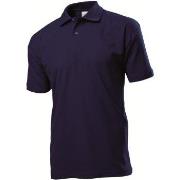 Stedman Polo Men Dunkelblau Baumwolle Small Herren