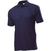 Stedman Polo Men Marine Baumwolle Small Herren