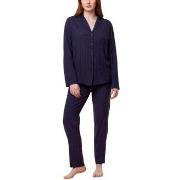 Triumph Boyfriend Fit Pyjamas PW Marine Viskose 42 Damen