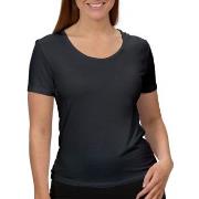 Trofe Bamboo Solids T-shirt Schwarz Bambus Small Damen