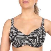 Trofe Graphic Nice Underwired Bikini Bra Schwarz/Weiß C 36 Damen