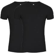 Dovre 2P Bamboo Crew Neck Schwarz Small Herren