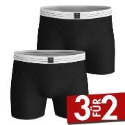 Björn Borg 2P Cotton Stretch Rib Boxer Schwarz Baumwolle Medium Herren