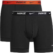 Nike 2P Cotton Stretch Boxer Brief Schwarz/Orange Baumwolle Medium Her...