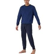 Schiesser Comfort Essentials Long Pyjamas Marine Baumwolle 50 Herren