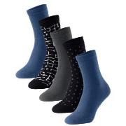 Schiesser 5P Women Blue Bird Socks Marine Gr 39/42 Damen