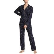 Calida Winter Dreams Pyjama Set Marine gestreift Baumwolle Small Damen