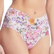 Hanky Panky 2P Signature Lace Print Retro Thong Weiß m Blumen Nylon On...