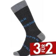 Claudio 3P Patterned Cotton Socks Grau/Blau Gr 40/47 Herren