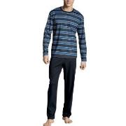 Calida Relax Streamline Pyjamas Marine/Blau Baumwolle Medium Herren