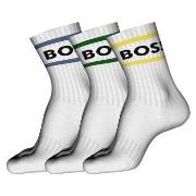 BOSS 3P Rib Stripe CC Sock Weiß Gr 39/42 Herren