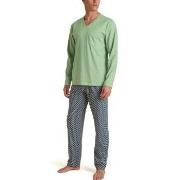 Calida Relax Imprint 3 Pyjamas Grün gemustert Baumwolle X-Large Herren