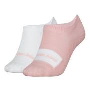 Calvin Klein 2P Women Footie High Cut Socks Weiß/Rosa One Size Damen
