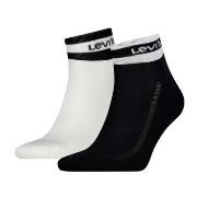 Levis 2P Mid Cut Stripe Socks Schwarz/Weiß Gr 39/42