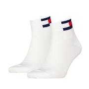 Tommy Men Uni Flag Quarter Sock 2P Weiß Gr 39/42 Herren