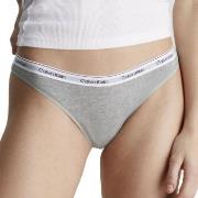 Calvin Klein Modern Logo Thong Grau Baumwolle Small Damen