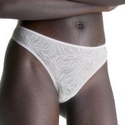 Calvin Klein Sheer Marquisette Lace Thong Weiß Polyamid Small Damen