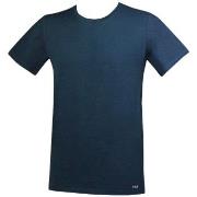 FILA Round Neck T-Shirt Navy Baumwolle Medium Herren