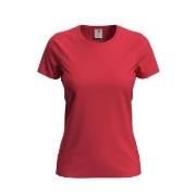 Stedman Comfort-T Crew Neck T-shirt Rot Baumwolle Small Damen