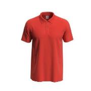 Stedman Polo Men Orange/Rot Baumwolle Small Herren