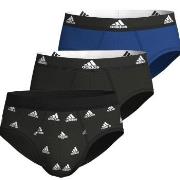 adidas 3P Active Flex Cotton Brief Schwarz/Blau Baumwolle Small Herren