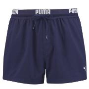 Puma Badehosen Logo Short Length Swim Shorts Marine Polyester Small He...