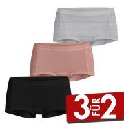 Björn Borg 3P Core Minishorts 1933 Schwarz/Rosa Baumwolle Small Damen