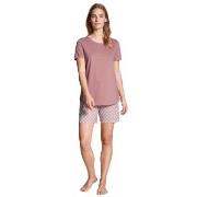 Calida Lovely Nights Short Pyjama Rosa Muster Baumwolle Small Damen