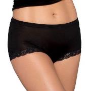 Lady Avenue Silk Jersey Panty With Lace Schwarz Seide Small Damen