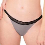 Sloggi 2P GO Ribbed Tanga Briefs Schwarz/Grau Ökologische Baumwolle Sm...