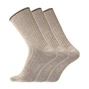 Dovre 3P Wool No-Elastic Socks Beige Gr 45/48 Herren