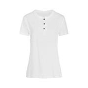 Stedman Sharon Henley T Shirt For Women Weiß ringgesponnene Baumwolle ...