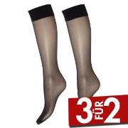 Decoy 2P Soft Lux 15 DEN Knee-high Socks Schwarz Polyamid One Size Dam...