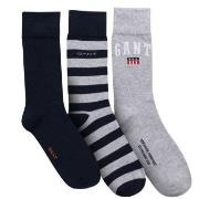 Gant 3P Cotton Socks Gift Box Blau/Grau One Size Herren