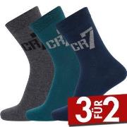 CR7 Cristiano Ronaldo 3P Boys Socks Blau/Grün Strl 30/34