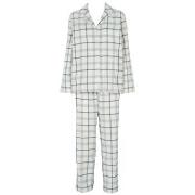 Missya Check Flannel Pyjama Blau/Weiß Baumwolle Small Damen