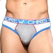 Andrew Christian Almost Naked Retro Mesh Jock Blau/Grau Baumwolle Smal...