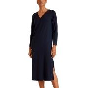 Calida Elegant Dreams Long Nightdress Dunkelblau Modal Small Damen