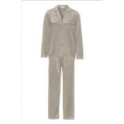 Damella Woven Silk Plain Pyjamas Set Nougat Seide Small Damen