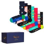 Happy socks 7P 7-Day Gift Box Schwarz/Grün Baumwolle Gr 41/46