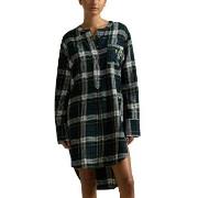 Polo Ralph Lauren Cozy Flannel Tunic Schwarz/Grün Baumwolle Small Dame...