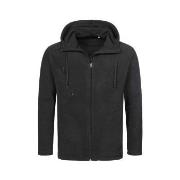 Stedman Hooded Fleece Jacket For Men Schwarz Polyester Small Herren