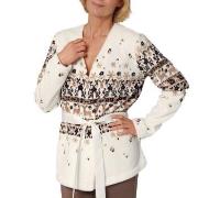 Triumph Lounge Me Cosy Bed Jacket Weiß Muster Polyester 36/38 Damen