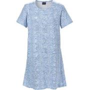 Trofe Croco Big T-Shirt Dress Blau Muster Baumwolle Small Damen