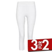 Decoy Capri Leggings Weiß Ökologische Baumwolle Small Damen