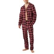 Björn Borg 2P Core Loungewear Pyjama Set Long Sleeve Schwarz/Rot Baumw...