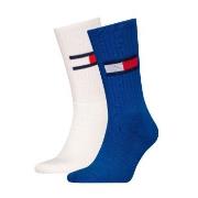 Tommy Men Uni TJ Flag Socks 2P Weiß/Blau Gr 39/42 Herren