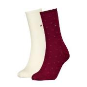 Tommy Hilfiger 2P Women Dot Sock Weiß/Rot Gr 39/42 Damen