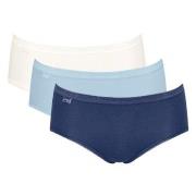 Sloggi 3P Basic Plus Midi Colored Marine/Blau Baumwolle 38 Damen